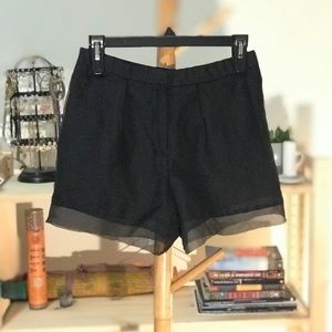 H&M Paris Black Crepe Shorts (6)